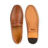 Carolina Drift Loafer in Cognac — leather sole detail — product view 3 of 9