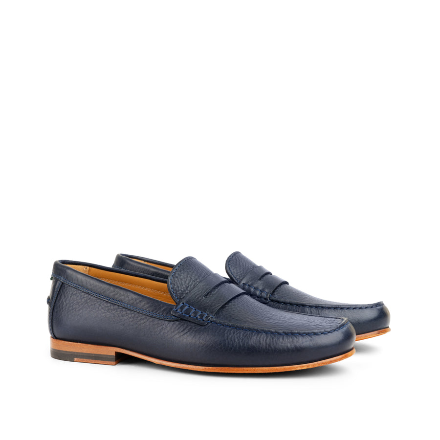 Carolina Drift Loafer in Navy leather — side profile
